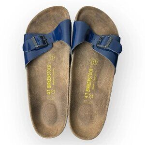 Birkenstock Blue Madrid Birko Flor Slide Sandal  41